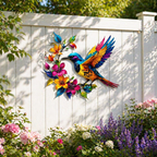 🦜✨Metallveggkunst med kolibriblomst
