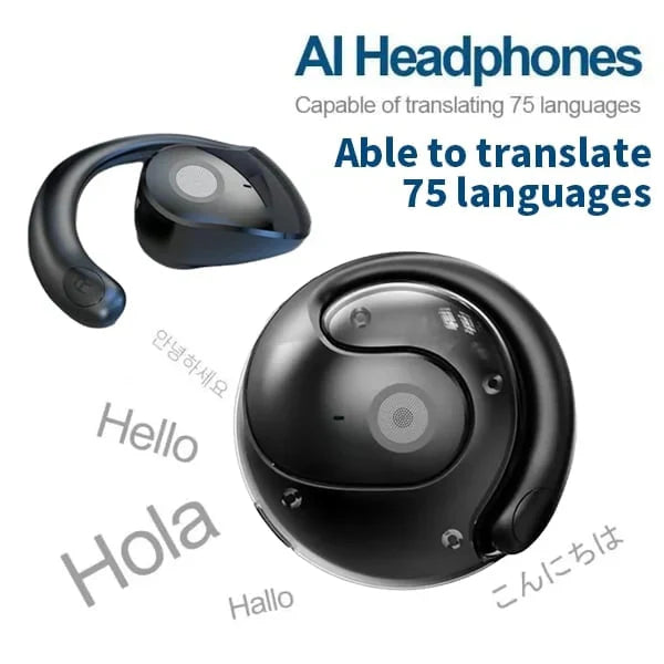 SISTA DAGEN-REA 50% RABATT ⏰ AI-översättning T26 Pro trådlösa Bluetooth-hörlurar.
