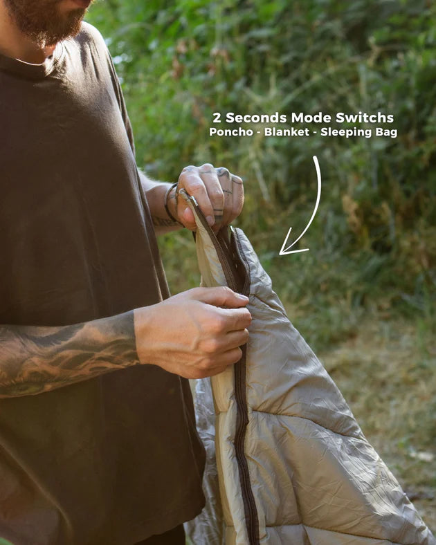 ❄3-i-1 ultralett termisk poncho