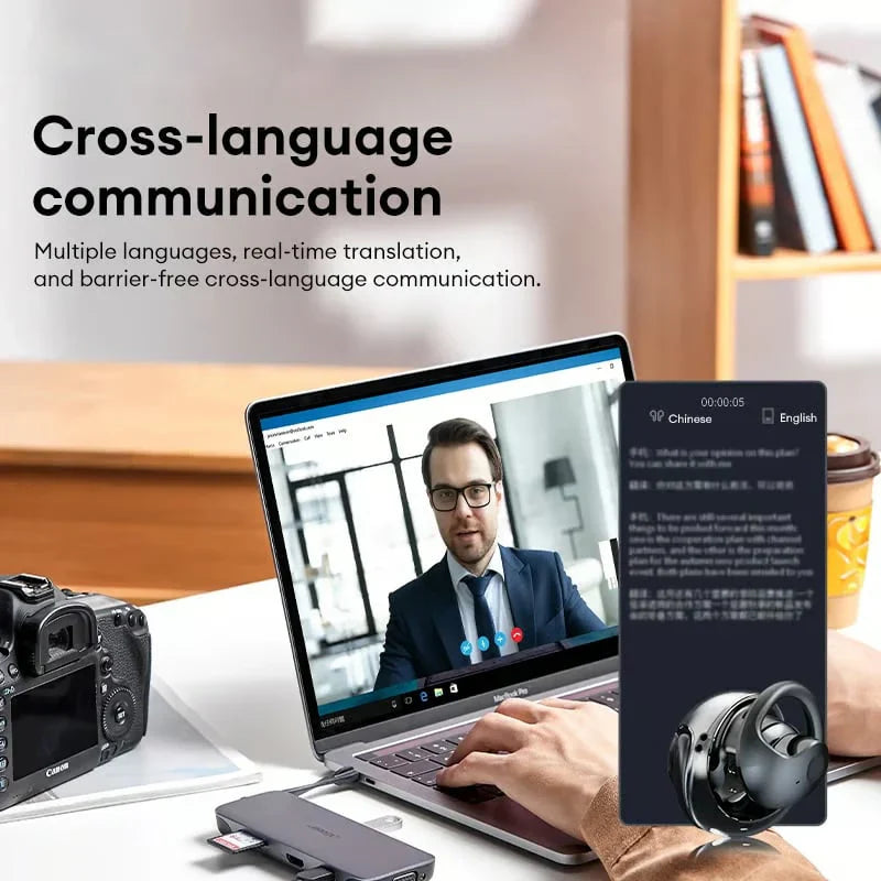 SISTA DAGEN-REA 50% RABATT ⏰ AI-översättning T26 Pro trådlösa Bluetooth-hörlurar.