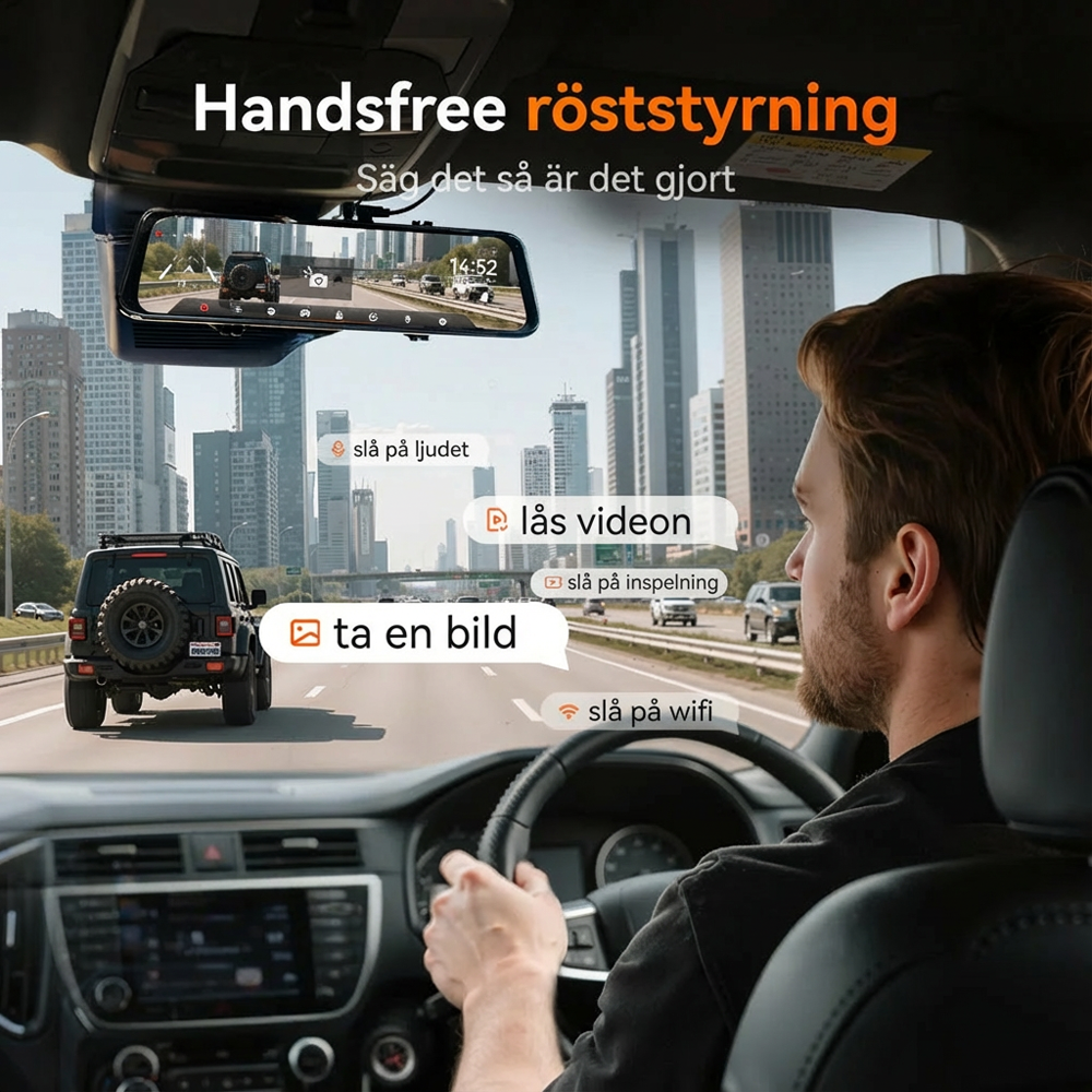 🚗✨ G900Pro 12MP bakspeil med WiFi og berøringsskjerm – Premium sikkerhet med 30 måneders garanti