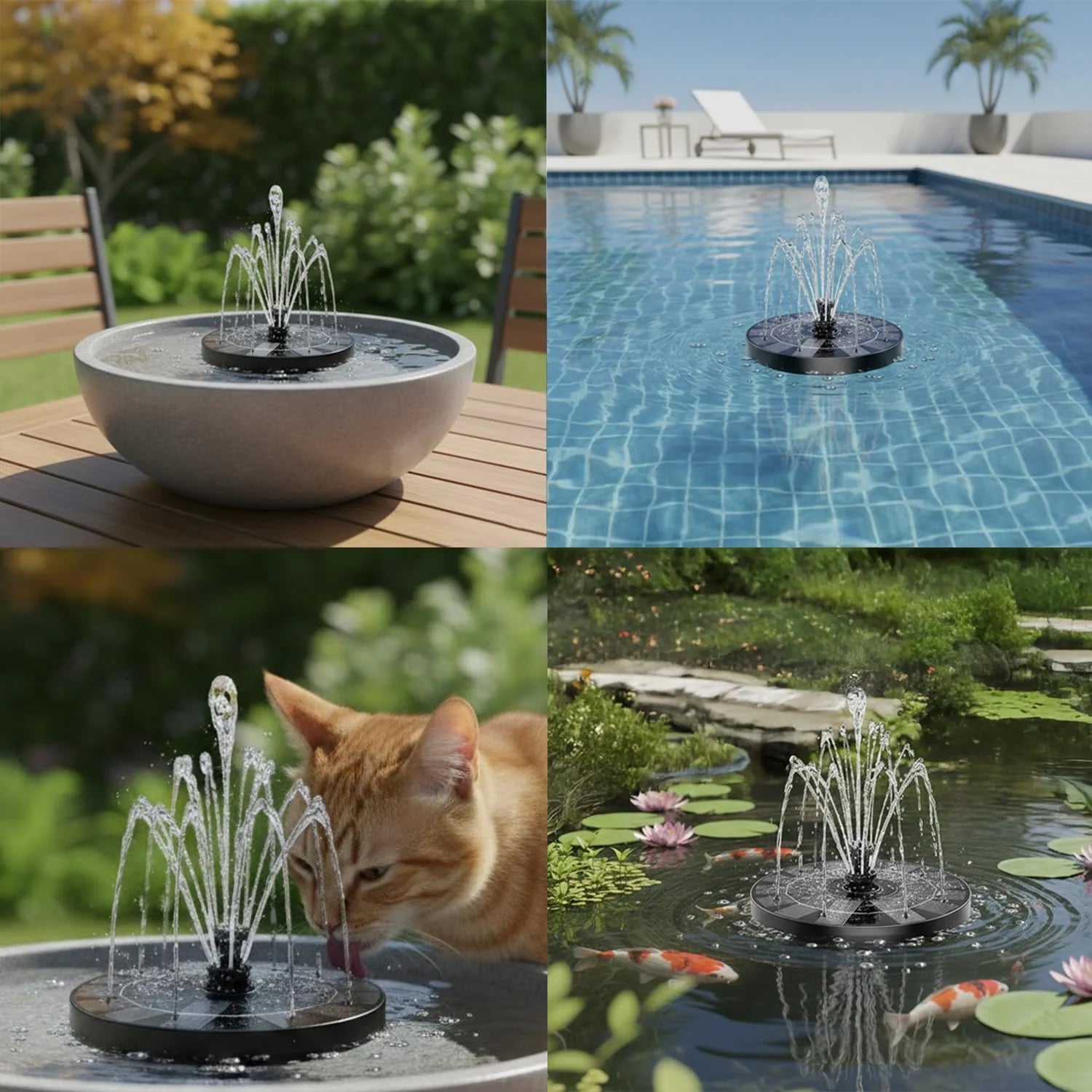 🌞Ny ankomst 50 % RABATT!⛲Kompakt solcelledrevet fuglefontenepumpe – Hold hagen din levende!🏖️