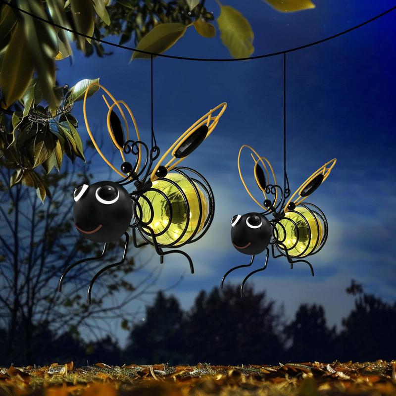 ✨ Köp 1 få 1 GRATIS – Skapa magi i trädgården! 🐝☀️🐝Hängande solcellslampa för utomhusbruk -
