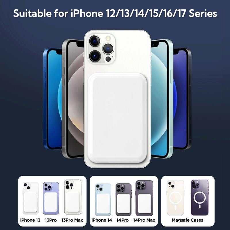 🔋 Magnetisk trådløs powerbank for iPhone – 5000 mAh