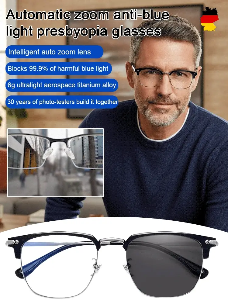 🌎Avsluttes i dag: 70 % RABATT!🔥👓Ultralette antiblå presbyopiske briller✨