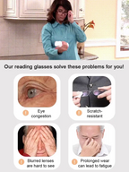 🌎Avsluttes i dag: 70 % RABATT!🔥👓Ultralette antiblå presbyopiske briller✨