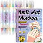 12/24 färger nagelkonstpennor – DIY 3D-markörer för teckning, prickning och manikyr