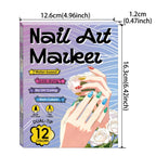 12/24 färger nagelkonstpennor – DIY 3D-markörer för teckning, prickning och manikyr