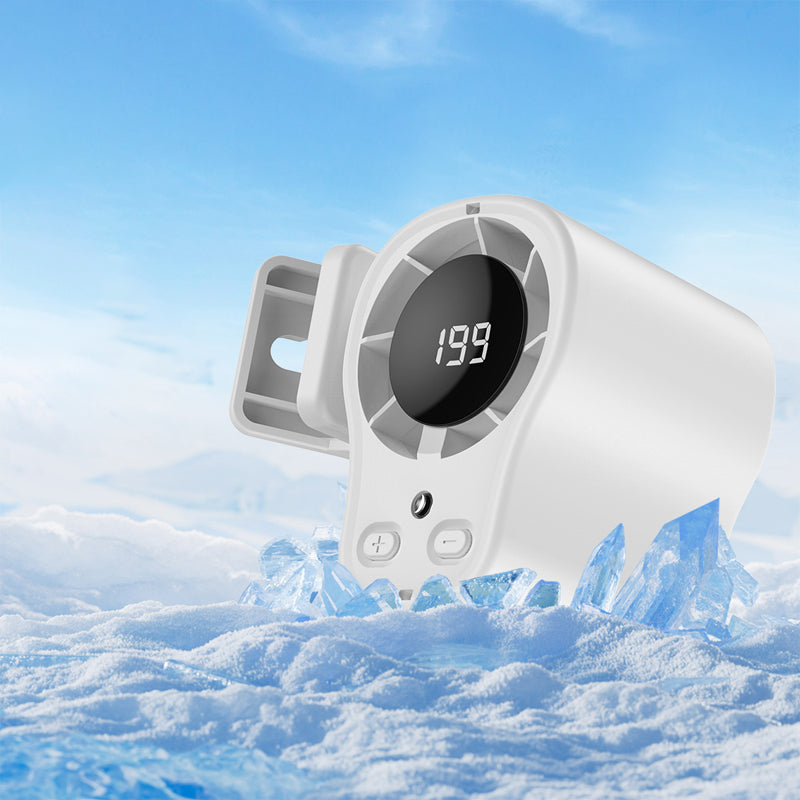 Bärbar turbofläkt med LED-display