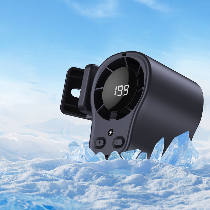 Bärbar turbofläkt med LED-display