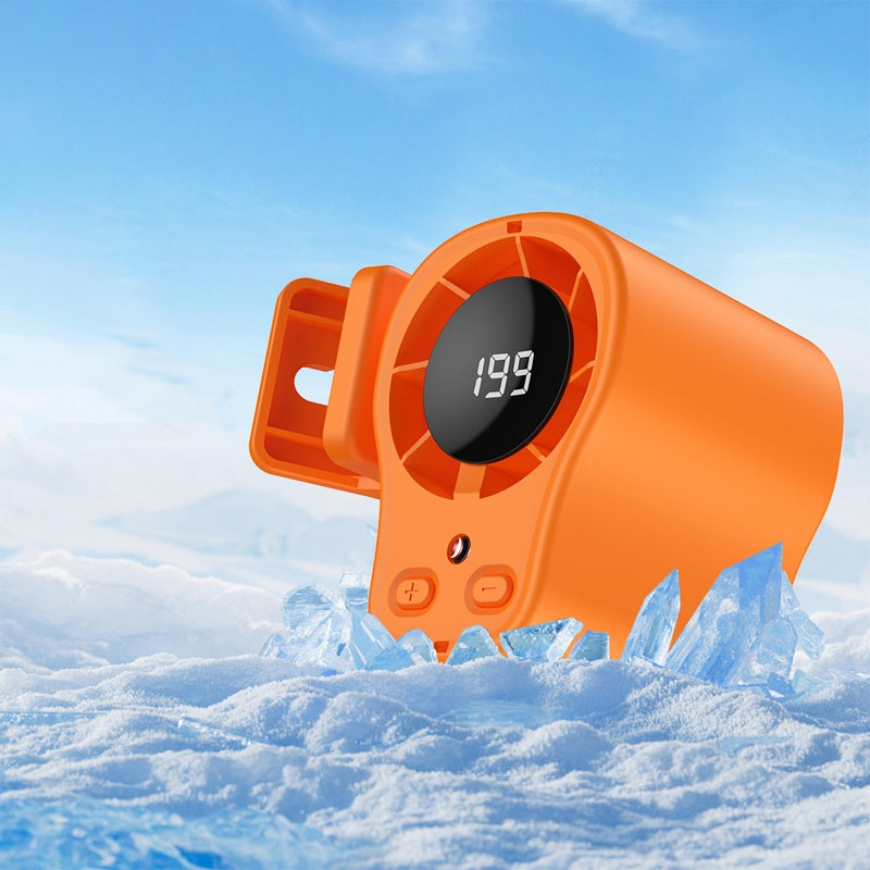 Bärbar turbofläkt med LED-display
