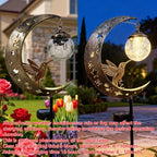 🌙✨Hummingbird Moon solcellslampa för trädgården