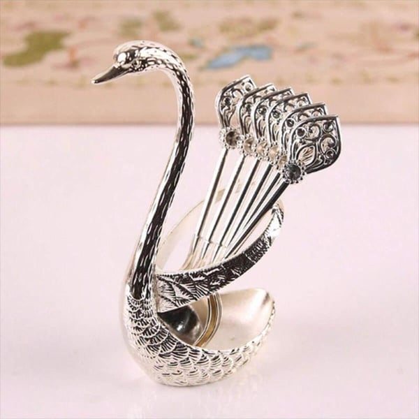 ✨🔥Hot Sale 50% OFF🎁Creative swan design coffee stirring spoon set (6 spoons)✈️Buy more save more🔥