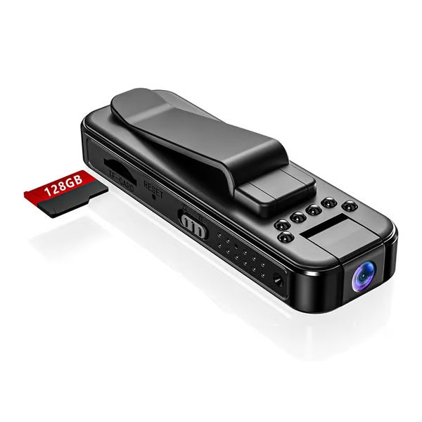 🔥 HD 1080P oppladbart mini-kroppskamera med nattsyn og roterbart objektiv 📷 