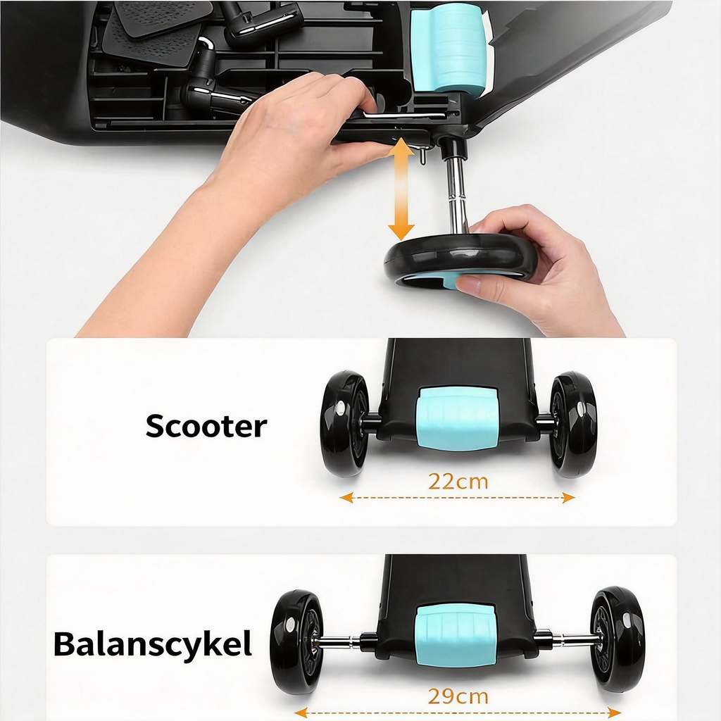 🔥3-i-1 barnesparkesykkel og småbarnssykkel🛴 