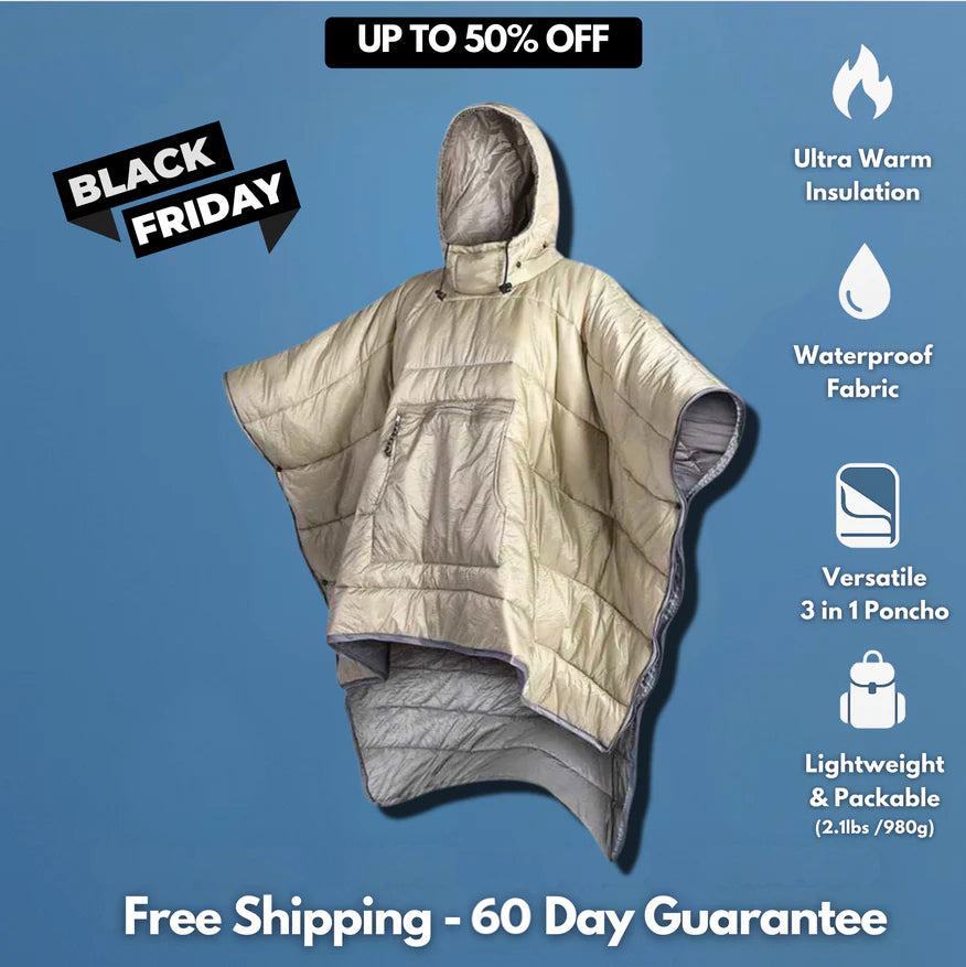 ❄3-i-1 ultralett termisk poncho