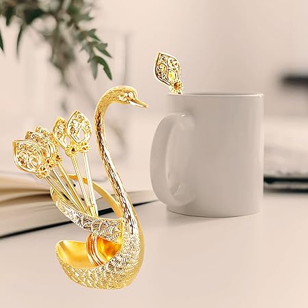 ✨🔥Hot Sale 50 % AVSLAG🎁Kreativt kaffeskje-sett med svaneformet design (6 skjeer)✈️Kjøp mer, spar mer🔥