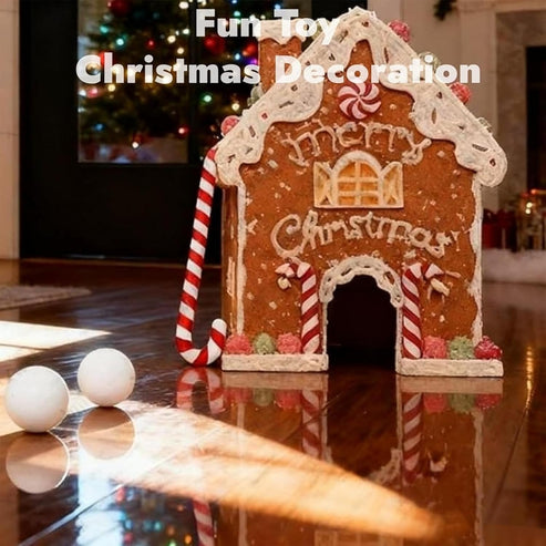 🍪 50 % RABATT NÅ! ✨ Pepperkake-golfsett – Festlig julespill med 2 puttere og 6 hull for familiemoro i høytiden 🎄🏌️‍♂️ 