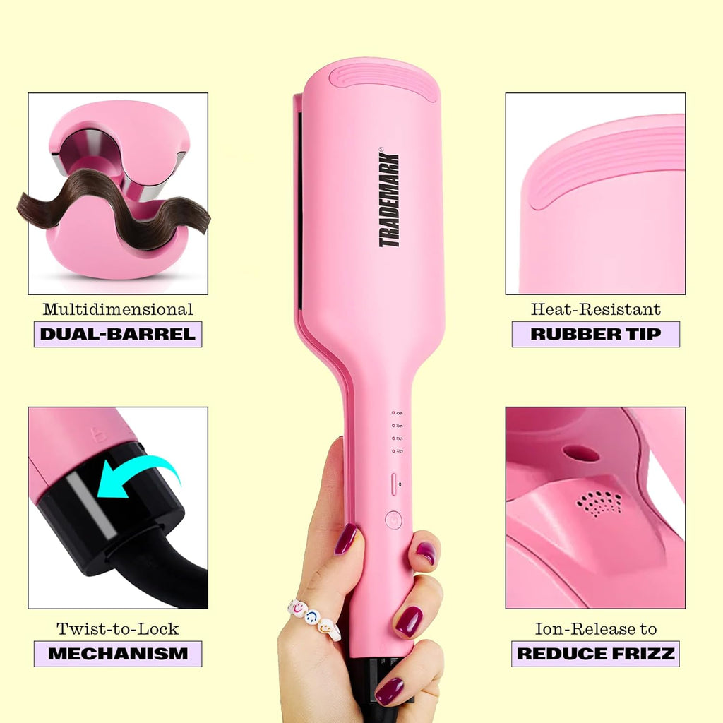 Deep Hair Waver för strandlockar – 32mm Trippelpång