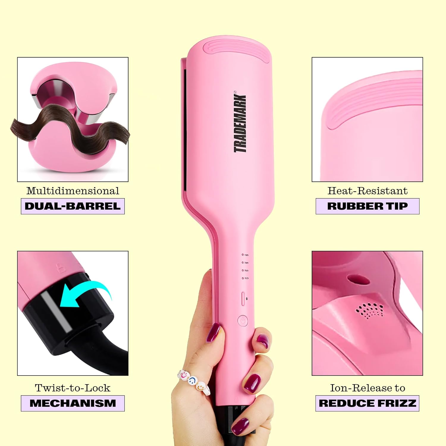 Deep Hair Waver för strandlockar – 32mm Trippelpång