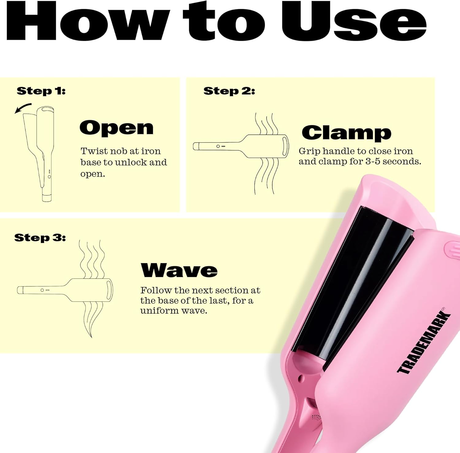 Deep Hair Waver för strandlockar – 32mm Trippelpång