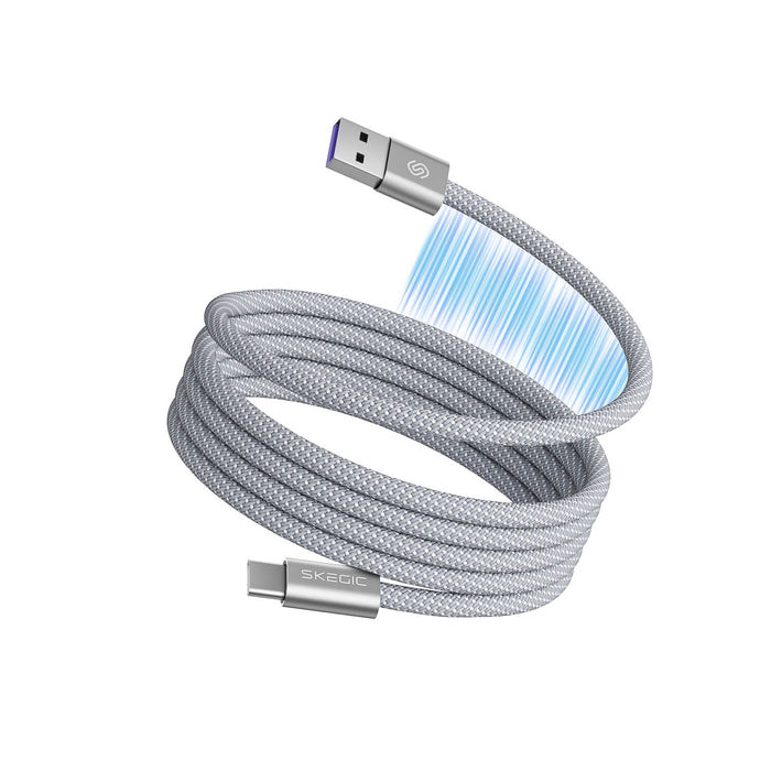 Köp 1 Få 1 GRATIS: Magnetisk Trasselfri Laddningskabel – Självupprullande & Snabbaddning (2-pack)