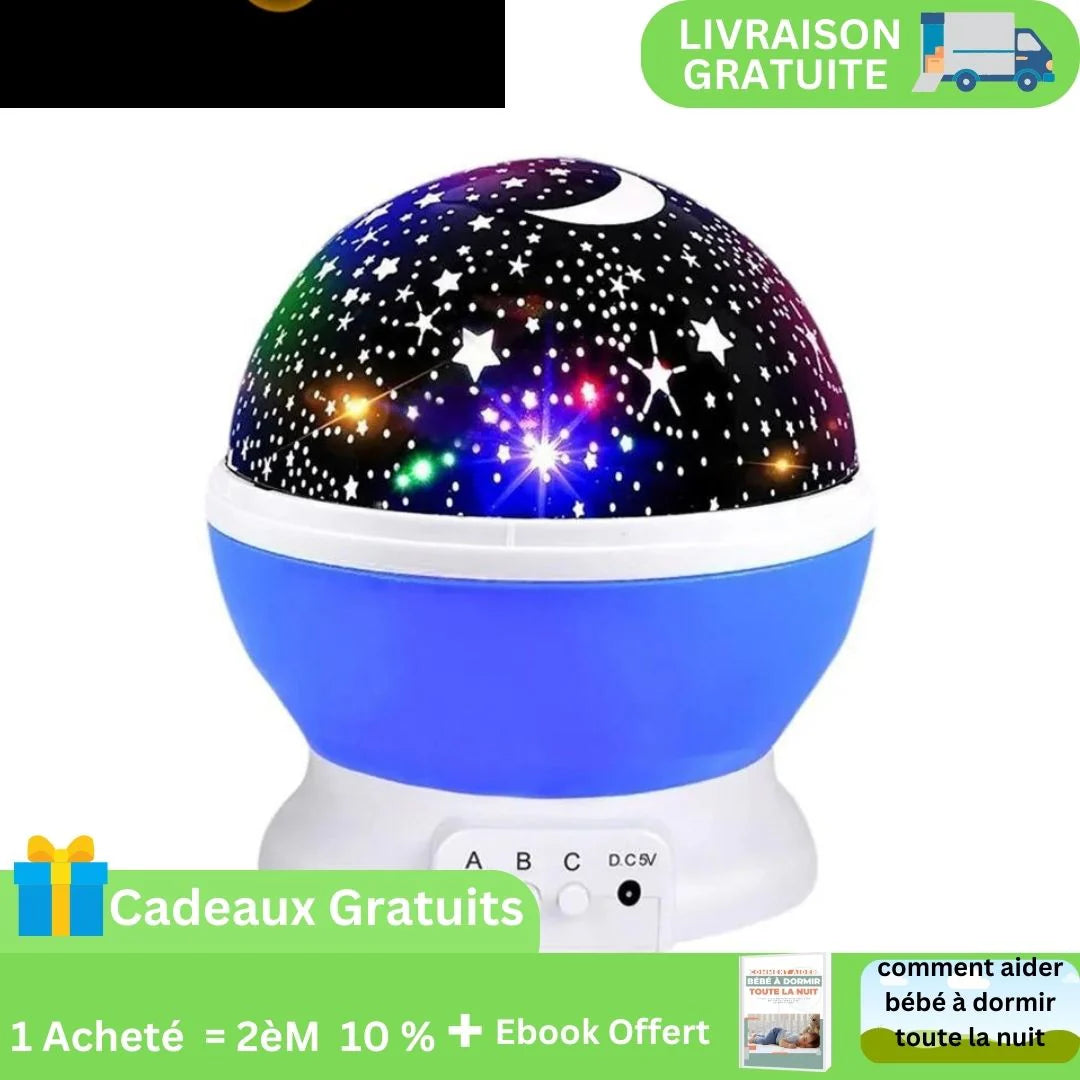 🌌✨Roterande stjärnprojektor – Perfekt present till barn & stjärnälskare!