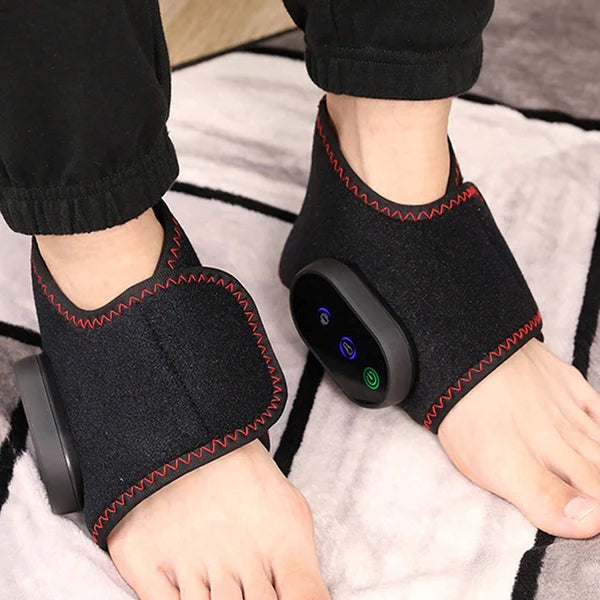 "Slut på fotvärk – Trådlös massage med 2 intensitetsnivåer! 🔋"
