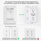🔌✨ Overspenningsvern med 6 EU-uttak og 4 USB-porter, 4000W veggadapter