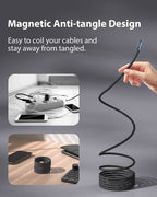 Köp 1 Få 1 GRATIS: Magnetisk Trasselfri Laddningskabel – Självupprullande & Snabbaddning (2-pack)