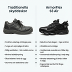 🔥🔥ArmorFlex S3 Air – Ultralette vernesko med ståltåhette og vrispenne 