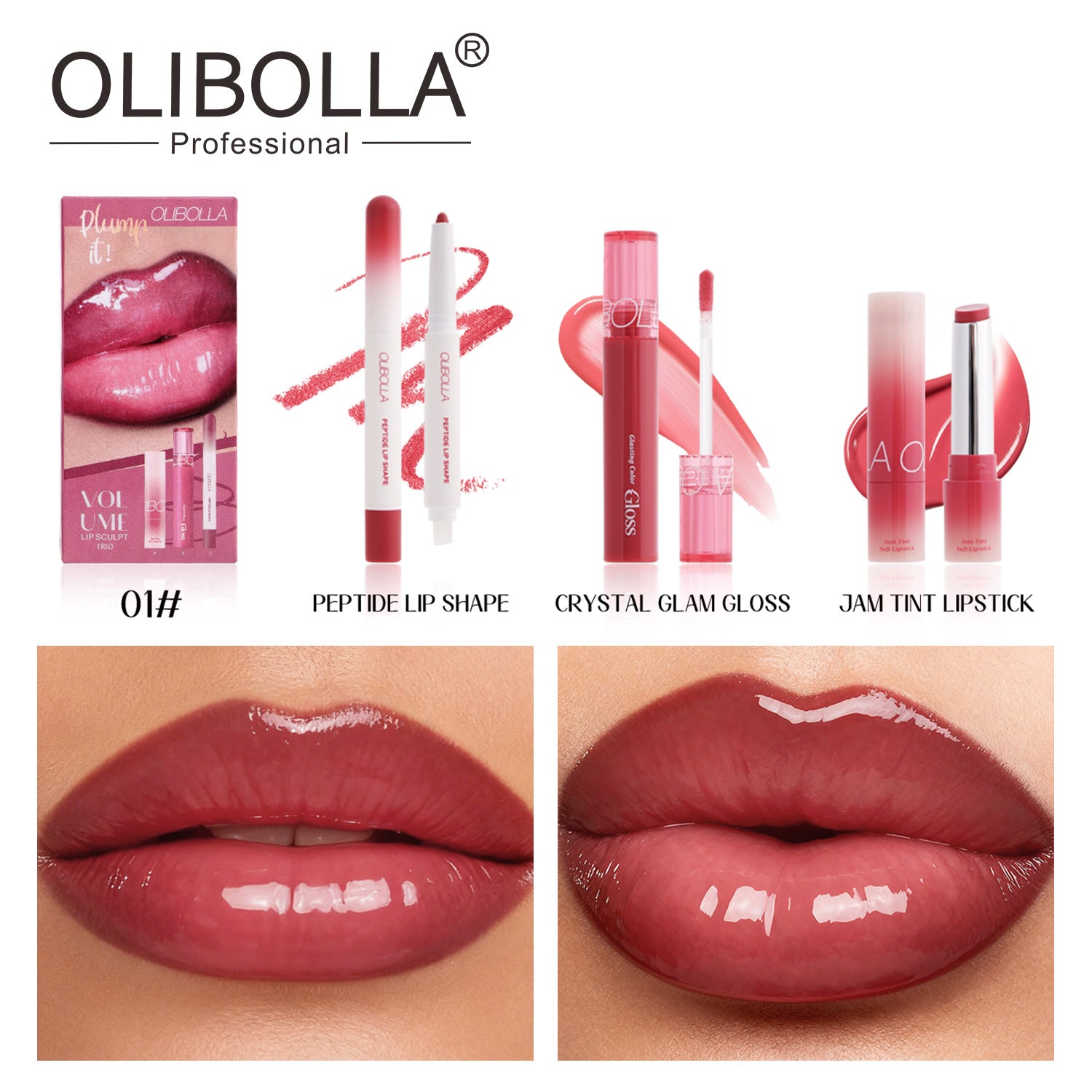 💋✨Lip Volume Hack Trio 【Leppestift 3-delers sett】