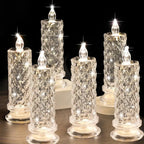 Rose Shadow LED flammande ljus – romantiska batteridrivna LED-blockljus för Alla hjärtans dag, frieri, jubileum, bröllop & juldekorationer