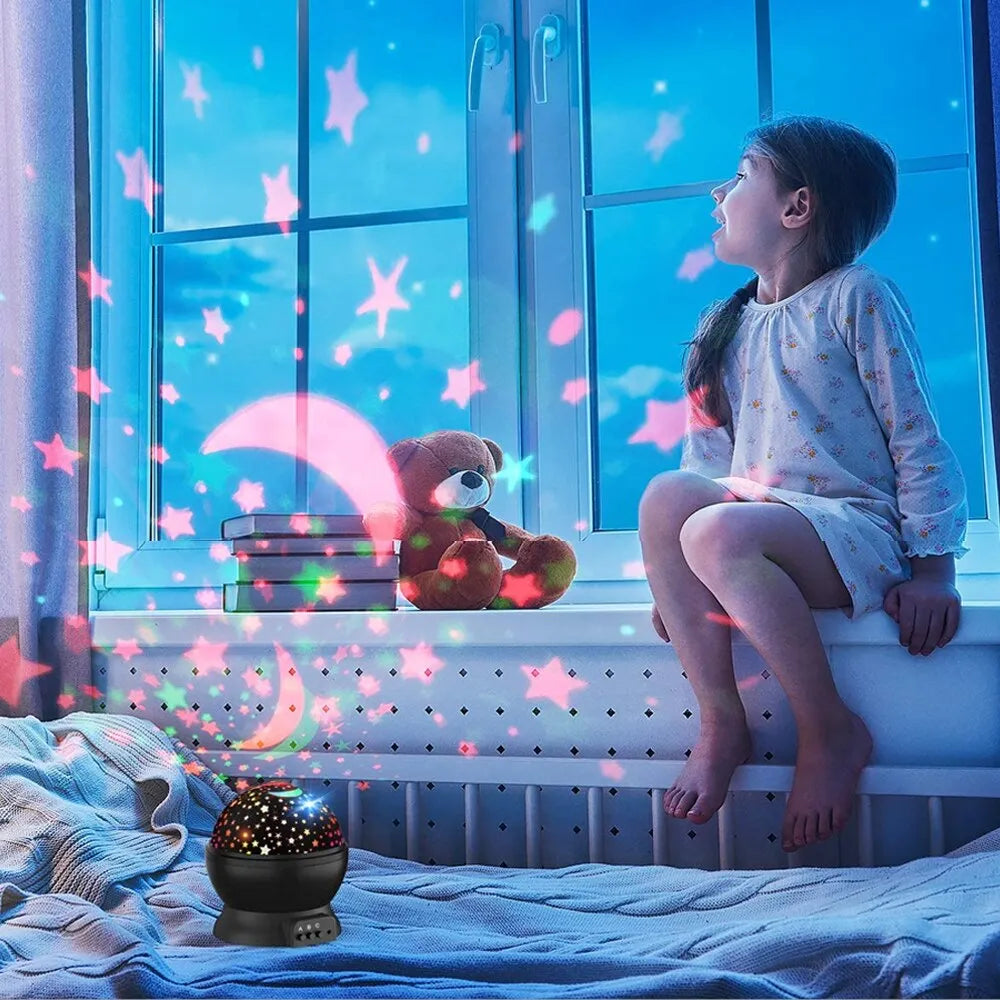 🌌✨Roterende stjerneprojektor – Perfekt gave til barn og stjerneelskere!