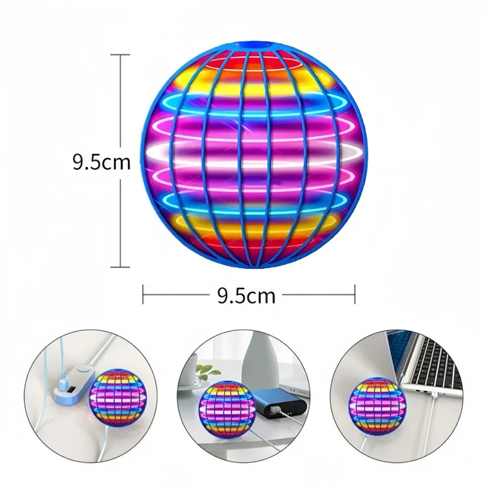 ✨🛸 Flygende magisk ball – LED-drone med boomerang og neonlys!