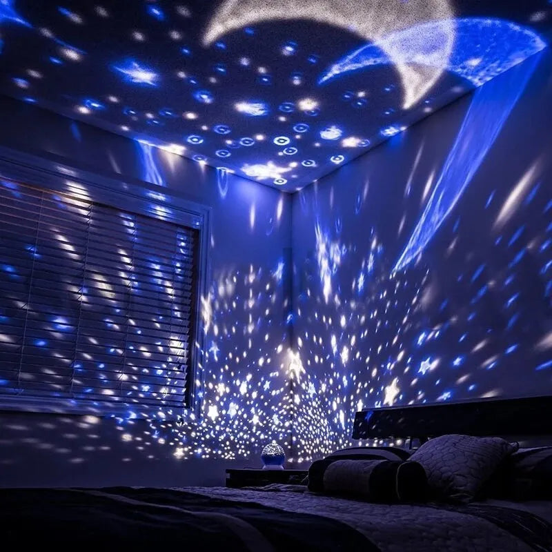 🌌✨Roterende stjerneprojektor – Perfekt gave til barn og stjerneelskere!