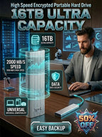 🏆Hurtigsalg⚡ Over 50 000 solgt! Nesten utsolgt - 🔥16 TB bærbar mini-SSD med stor kapasitet av type C