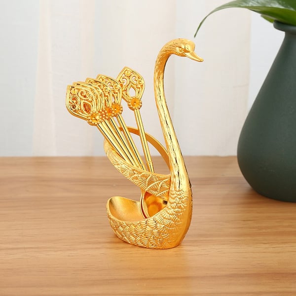 ✨🔥Hot Sale 50 % AVSLAG🎁Kreativt kaffeskje-sett med svaneformet design (6 skjeer)✈️Kjøp mer, spar mer🔥