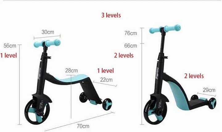 🔥3-i-1 barnesparkesykkel og småbarnssykkel🛴 