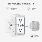 🔌✨ Overspenningsvern med 6 EU-uttak og 4 USB-porter, 4000W veggadapter