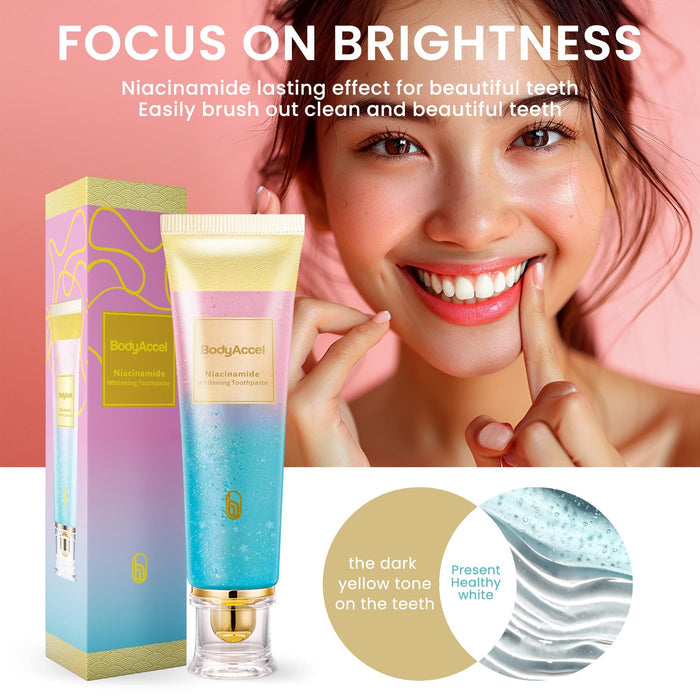 ✨ Oppnå et Strålende Smil – Kjøp 1 Få 1 GRATIS – 🦷 Niacinamid Whitening Tannkrem – For Sunnere, Hvitere Tenner!