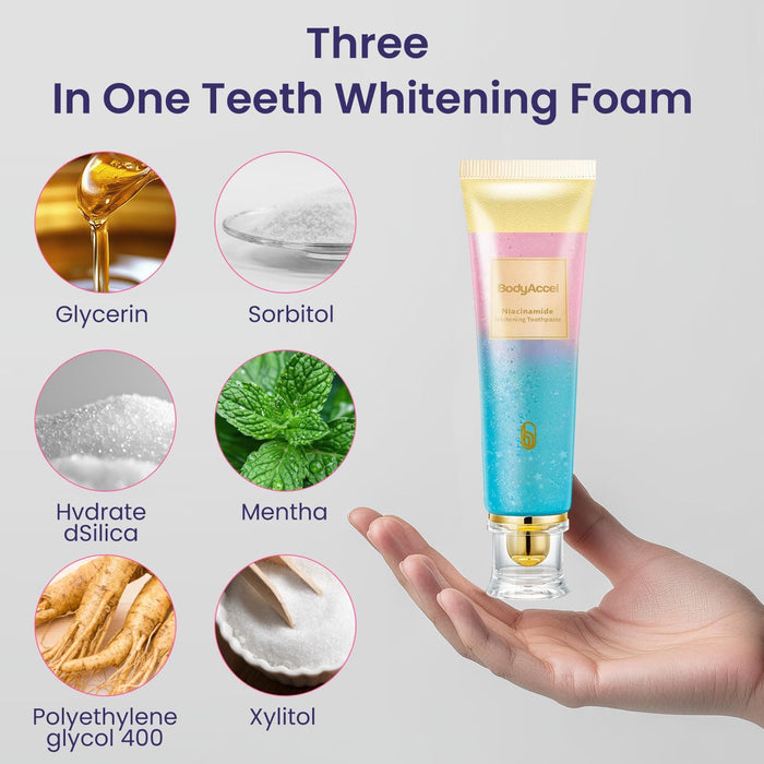 ✨ Oppnå et Strålende Smil – Kjøp 1 Få 1 GRATIS – 🦷 Niacinamid Whitening Tannkrem – For Sunnere, Hvitere Tenner!