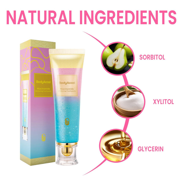 ✨ Oppnå et Strålende Smil – Kjøp 1 Få 1 GRATIS – 🦷 Niacinamid Whitening Tannkrem – For Sunnere, Hvitere Tenner!