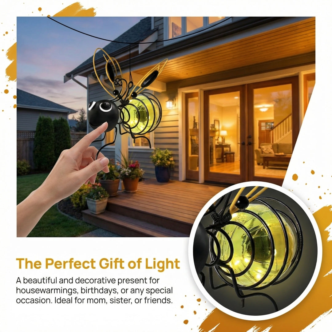 ✨ Köp 1 få 1 GRATIS – Skapa magi i trädgården! 🐝☀️🐝Hängande solcellslampa för utomhusbruk -