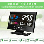 🔥🔥Digital LED temperatur- og fuktighetsmåler værmelding LED skrivebordsvekkerklokke