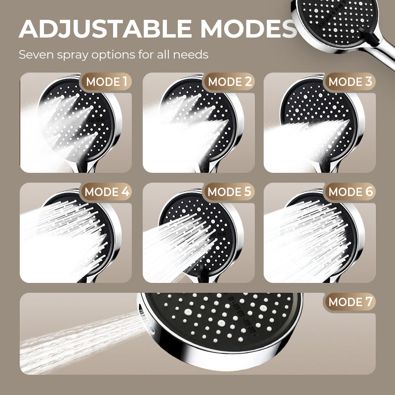 🔥 Høytrykksdusj med justerbar stråle – 15 cm panel og 8 posisjoner for den ultimate dusjopplevelsen! 🚿✨